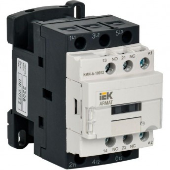 Контактор IEK КМИ-А-10912 LC1D 9А кат. 24В AC 1НО+1НЗ AC-3 IEK AR-ACC-11-009-024-11 Контактор IEK КМИ-А-10912 LC1D 9А кат. 24В AC 1НО+1НЗ AC-3 IEK AR-ACC-11-009-024-11