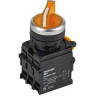 Переключатель с подсветкой на 2 положения IEK MASTER 1NO+1NC жёлтый MI-SW60-11XD-3-14-2-K05