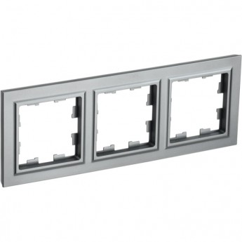 Рамка 3-местная IEK BRITE РУ-3-БрС сталь - BR-M32-K46 Рамка 3-местная IEK BRITE РУ-3-БрС сталь - BR-M32-K46