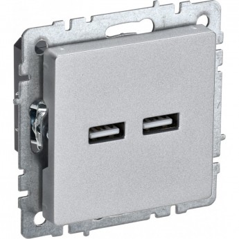 Розетка IEK BRITE USB A+A 3.1А РЮ10-1-БрА