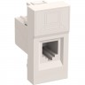 Розетка компьютерная IEK РКИ-10-00-П RJ-45 UTP кат.5e (на 1 модуль) ПРАЙМЕР белая - CKK-40D-RI1-K01